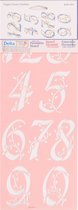 Delta stencil elegant house number