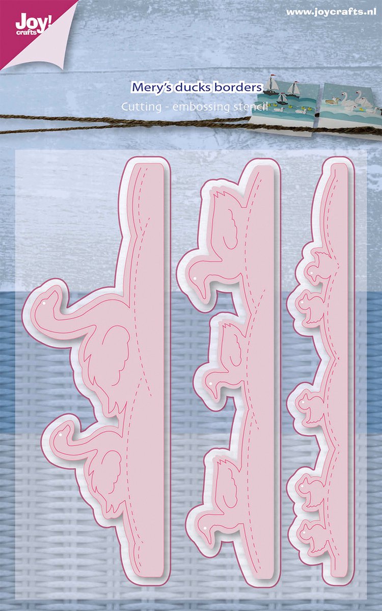 Joy!Crafts Stencil - Snij- embosstencil - Endless edge Eendjes 3 stuks