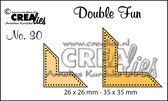 Crealies Double Fun snijmal - no.30 Hoekjes met stippen