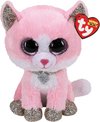 foto van Ty - Knuffel - Beanie Buddy - Fiona Pink Cat - 24cm