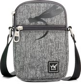 YLX Juss Crossbody Bag. Donker grijs. Recycled Rpet materiaal. Eco-friendly. Telefoontas. Dames, heren, jongens, meisjes, vrouwen, mannen, middelbare scholieren, tieners