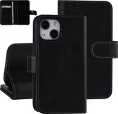 UNIQ Accessory - Telefoonhoesje met Book Case voor Apple iPhone 13 Mini - Zwart, PU Leather, Beschermend.