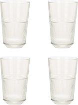 Orange85 4 Drinkglazen - 360 ml - Transparant - Glas - Set van 4 - Stapelbaar - Glaswerk