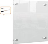 Nobo Draagbaar, Droog Uitwisbaar Mini Whiteboard voor aan de Muur - Inclusief Marker - 30 x 30 cm - Transparant Acryl