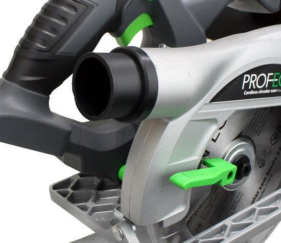 Profeco CS20 cirkelzaag 20V - Ø150mm - Handcirkelzaag op accu - Met Werklamp en Geleiderail - Incl. 24T zaagblad(excl. accu en lader)