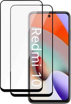 2x Full Screenprotector Glas voor Xiaomi Redmi 10 - Xiaomi Redmi 10 Screen Protector Glas - Compatibel met Xiaomi Redmi 10 Hoesje - Beschermglas Screen Protector Glas
