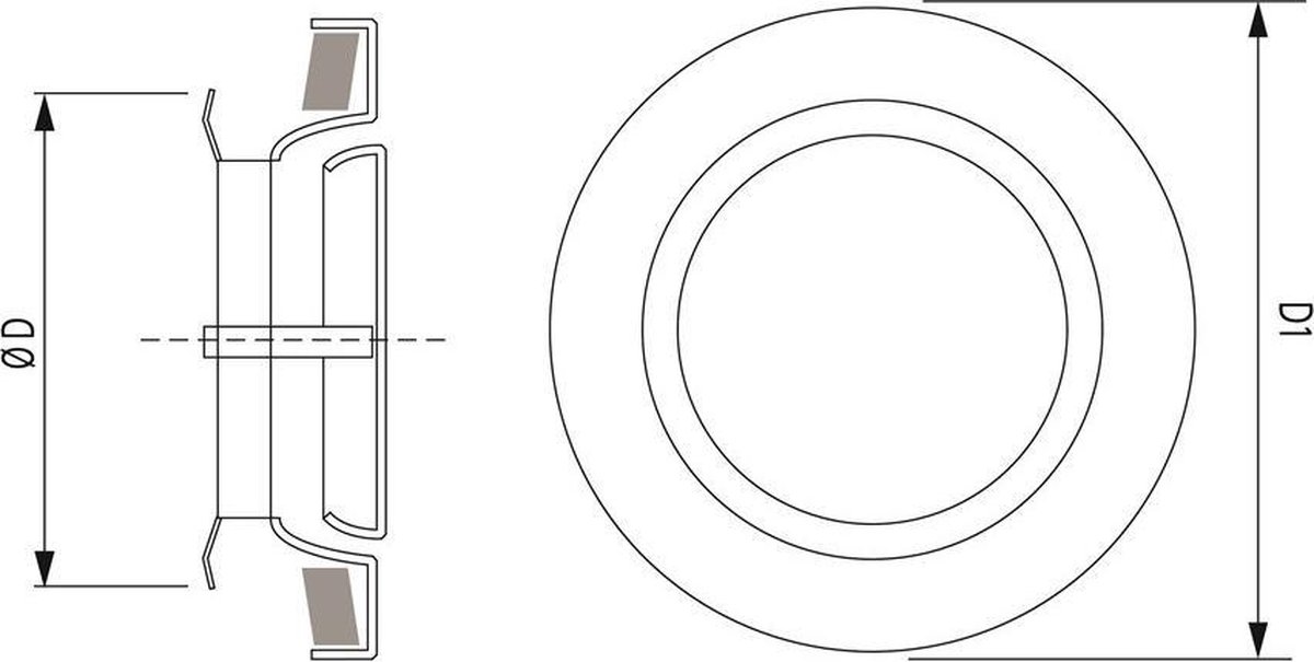 WEHA ventielrooster voor toevoer Ø125mm - wit (20707125)