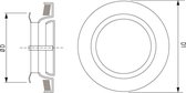 Weha Valve grille d'alimentation diamètre de connexion Ø125mm, acier blanc RAL 9016