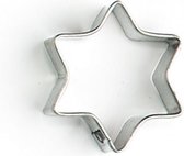 uitsteekvorm ster 3 x 3 x 1 cm blank staal