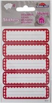 keukenetiketten papier wit/rood 4 vellen √† 5 stuks