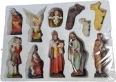 kerststal met 11 kerstfiguren