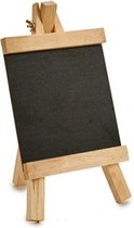 mini-krijtbord junior 16 x 28 cm inklapbaar hout zwart