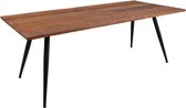 MaximaVida recycled teak eettafel Sunda 200 cm – conische metalen tafelpoten