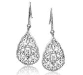 Montebello Oorbellen Halmahera - 925 Zilver Gerhodineerd - 35x15mm
