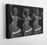Canvas schilderij - African women have fun dancing on a white background  -     128330336 - 115*75 Horizontal