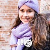 LOT83 | Fijn gebreide knitted, Lange Sjaal | Fem Lila
