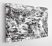 Canvas schilderij - Distressed background in black and white texture with dark spots, scratches and lines. Abstract vector illustration  -     1134557231 - 115*75 Horizontal