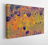 Canvas schilderij - Traditional Ottoman Turkish abstract marbling art patterns as background  -     1493607977 - 50*40 Horizontal