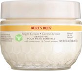 Burt´s Bees Nachtcrème Sensitive Skin Unisex 51 Gram Wit