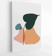 Canvas schilderij - Abstract Plant Art design for print, cover, wallpaper, Minimal and natural wall art. Vector illustration. 2 -    – 1813395301 - 80*60 Vertical