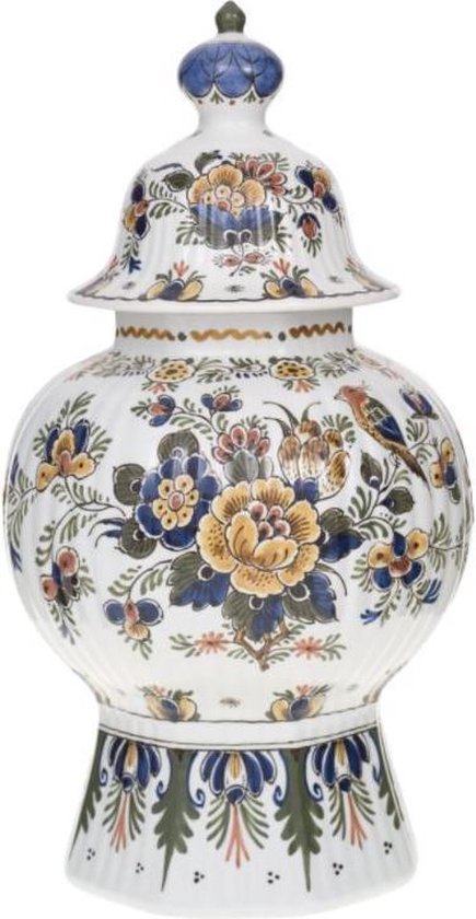 Pot met deksel - 37,5 cm hoog - Delfts blauw - Royal Delft -  Handgeschilderd | bol.com
