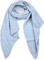 Lange Warme Sjaal - Omslagdoek - Extra Dikke Kwaliteit -  Blauw Grijs - Gemêleerd - 195 x 55 cm (86297#)