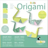 origami Zwaan vouwen 15 x 15 cm 20 stuks multicolor
