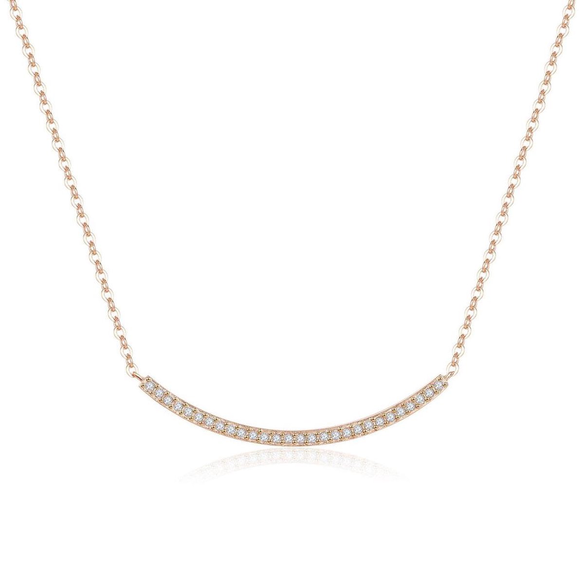 Di Lusso - Collier Cannes - Swarovski Crystals - Rosé - Dames - 42 cm
