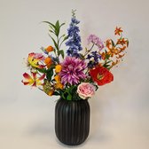 Dezijdenbloemist - zijden bloemen - zijden boeket - inclusief colmore vaas - 80 cm hoog