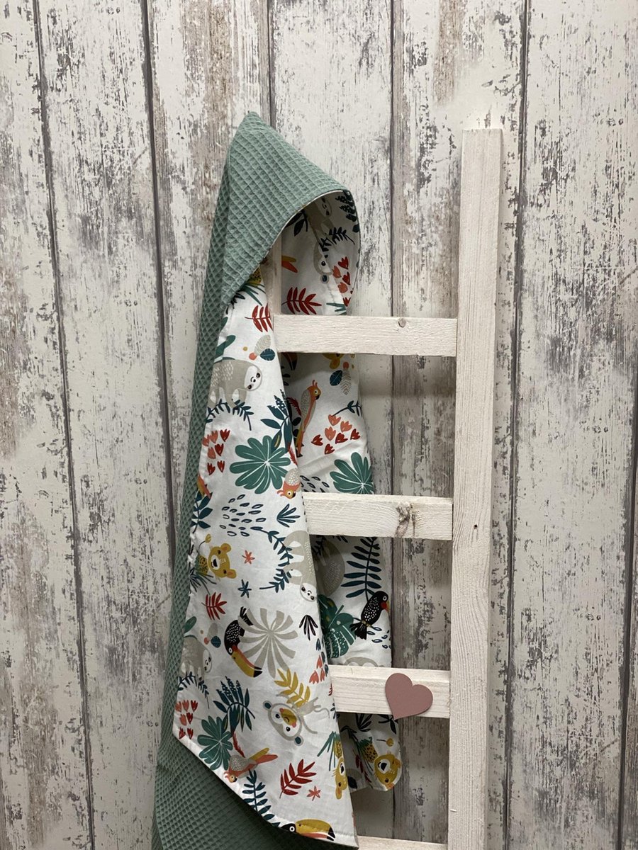 wikkeldoek wikkeldeken omslagdoek oud groen jungle