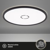Briloner Leuchten - Led-plafondlamp, plafondlamp met achtergrondverlichting, 22 W, 3.000 lumen, 4.000 Kelvin, rond, wit-zwart, Ø 42 cm