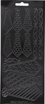stickers zwart stropdassen patroon