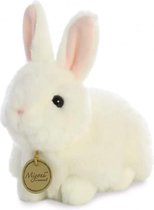 knuffel angora konijn junior 19 cm pluche wit