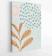 Canvas schilderij - Minimal hand drawn organic shapes floral design for wall art, prints, cover, poster, Fabric pattern. 3 -    – 1859431876 - 50*40 Vertical