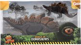 speelset Stegosaurus junior 29 cm donkerbruin 2-delig
