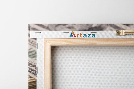 Artaza Canvas Schilderij Dollar Geld Briefjes - 60x20 - Foto Op Canvas - Canvas Print