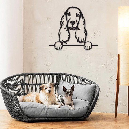 Hond - Cocker Spaniel - Honden - Wanddecoratie - Zwart - Muurdecoratie - Hout