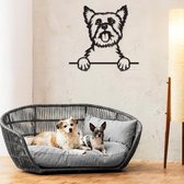 Hond - Yorkshire Terrier - Honden - Wanddecoratie - Zwart - Muurdecoratie - Hout
