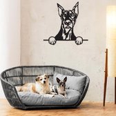 Hond - Dobermann - Honden - Wanddecoratie - Zwart - Muurdecoratie - Hout