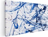Artaza - Peinture sur toile - Peinture bleue d'art abstrait - 100 x 50 - Groot - Photo sur toile - Impression sur toile