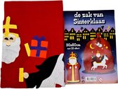 Zak van Sinterklaas - Met 3D Effect - Rood - Vilt - 90 x 60 cm
