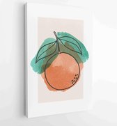 Canvas schilderij - Orange fruits wall art background vector 1 -    – 1912868653 - 80*60 Vertical