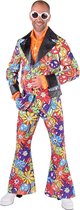 Magic By Freddy's - Hippie Kostuum - Vol Met Hippie Symbolen Jaren 60 - Man - multicolor - Small - Carnavalskleding - Verkleedkleding