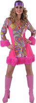 Magic By Freddy's - Hippie Kostuum - Swingend Funky Jaren 70 - Vrouw - roze - Small - Carnavalskleding - Verkleedkleding
