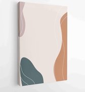 Canvas schilderij - Abstract organic shape background design for wedding invitation, clipart, print, cover, wallpaper, Wall art, Mid century modern art. 4 -    – 1815034430 - 80*60