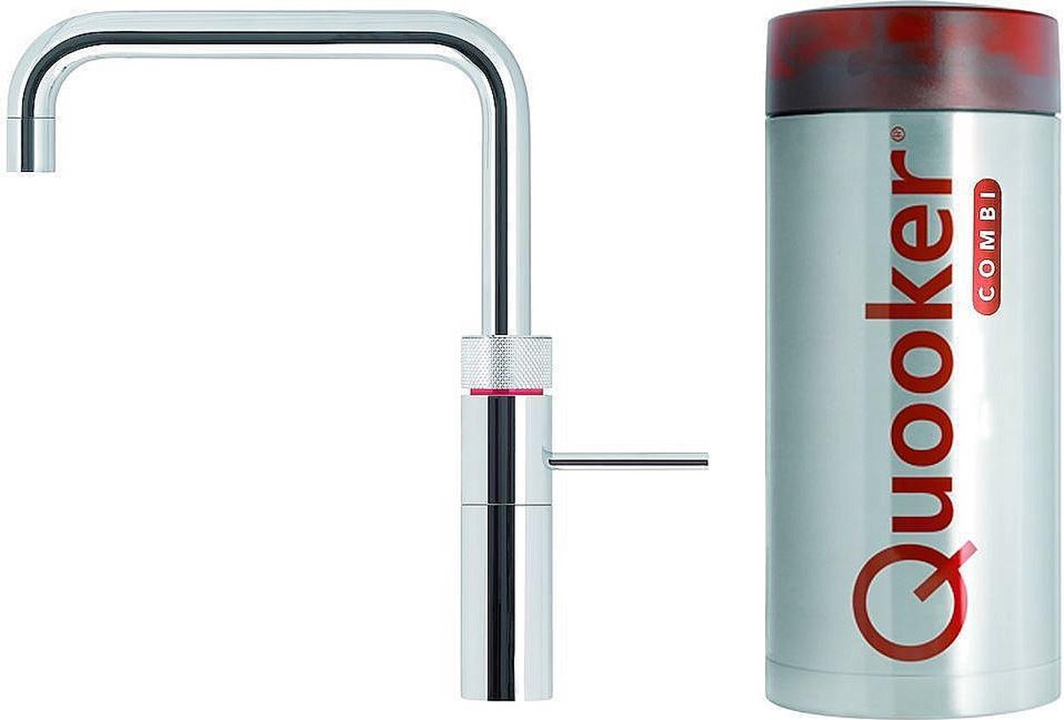 Quooker Fusion Square Kokendwaterkraan met Combi+ Reservoir 22+FSCHR, chroom