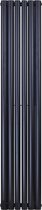 Bally Designradiator Ovaal Dubbel 1800x354mm 12 Tubes 1230 Watt Mat Zwart