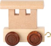 treinwagon hout beige 6 x 3,5 x 5,5 cm