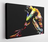 Canvas schilderij - Rich Color Paint series. Abstract figure on the subject of art, energy, creativity and emotion  -     1516926725 - 40*30 Horizontal