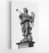 Canvas schilderij - Black and gray angel statue decor  -   10916 - 80*60 Vertical